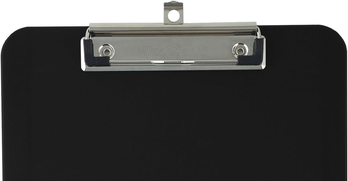 Trade Quest Black Plastic Clipboards Letter Size Low Profile (6-Pack)