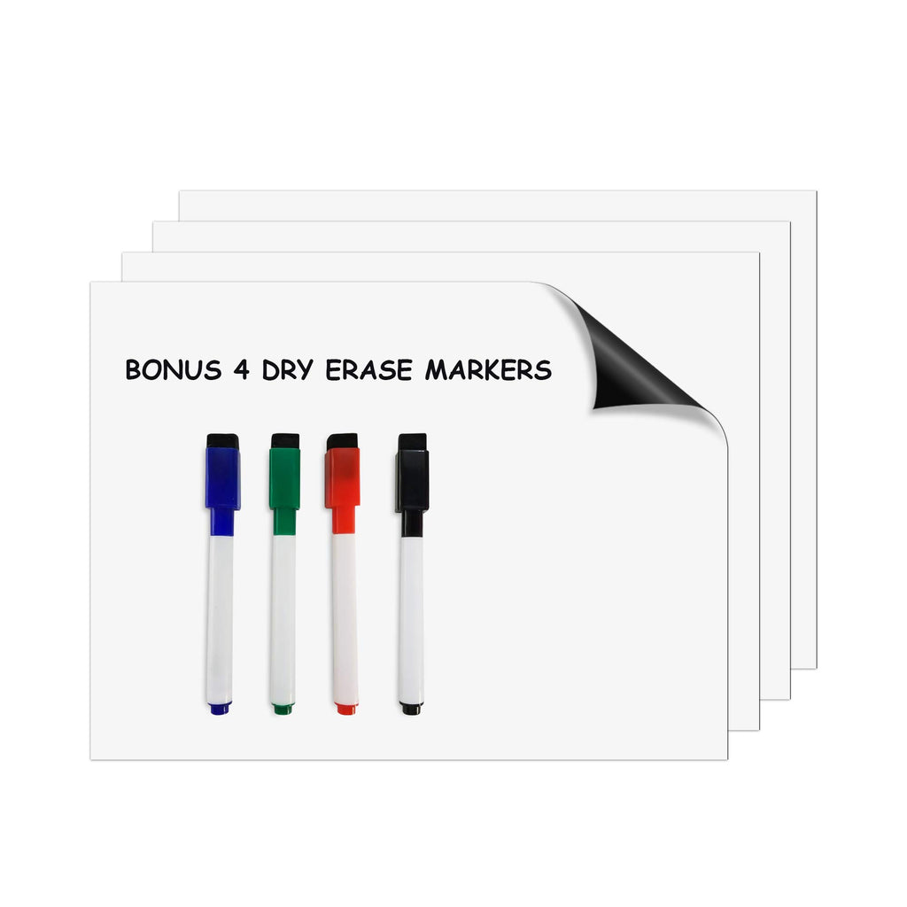 Magnetic Dry Erase Sheets - Magnetic Whiteboard Paper with Dry Erase Markers -Dry Erase
