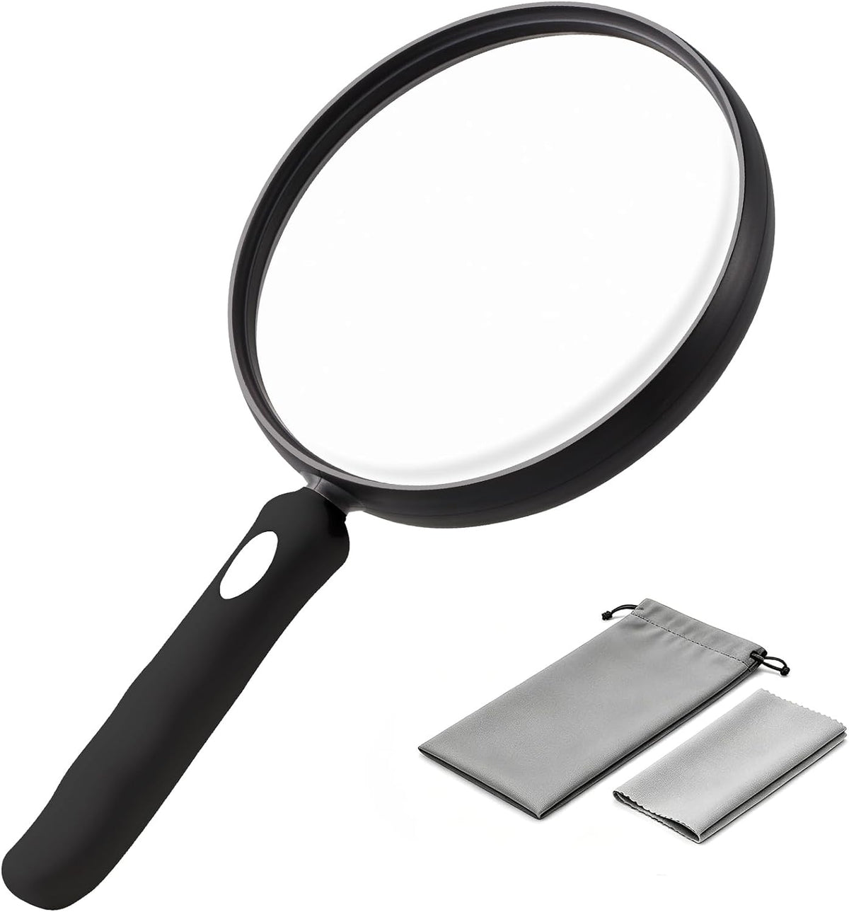 10X Large Magnifying Glass for Reading, Upgraded Handheld Magnifier with 5.12inch