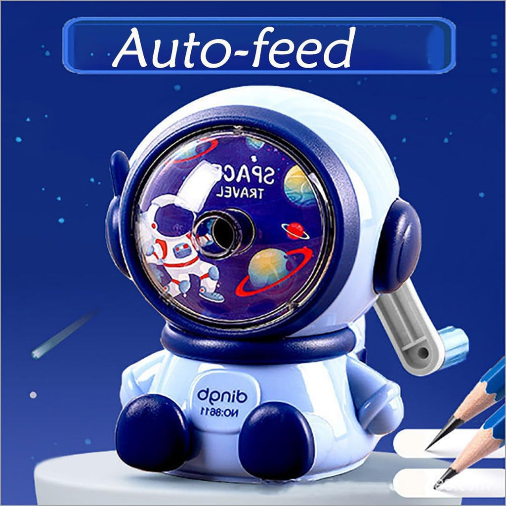 Pencil Sharpener, Hand Crank Manual Sharpener, Auto Pen Feed Feature