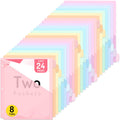 Forvencer 24 Count Binder Dividers with 2 Pocket, 8 tab Dividers for Binder