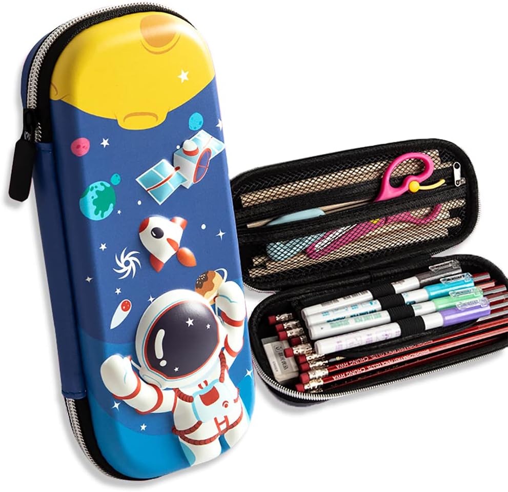 Pencil Case for Boys 3D EVA Cartoon Storage Pouch Pen Holder for School Kids