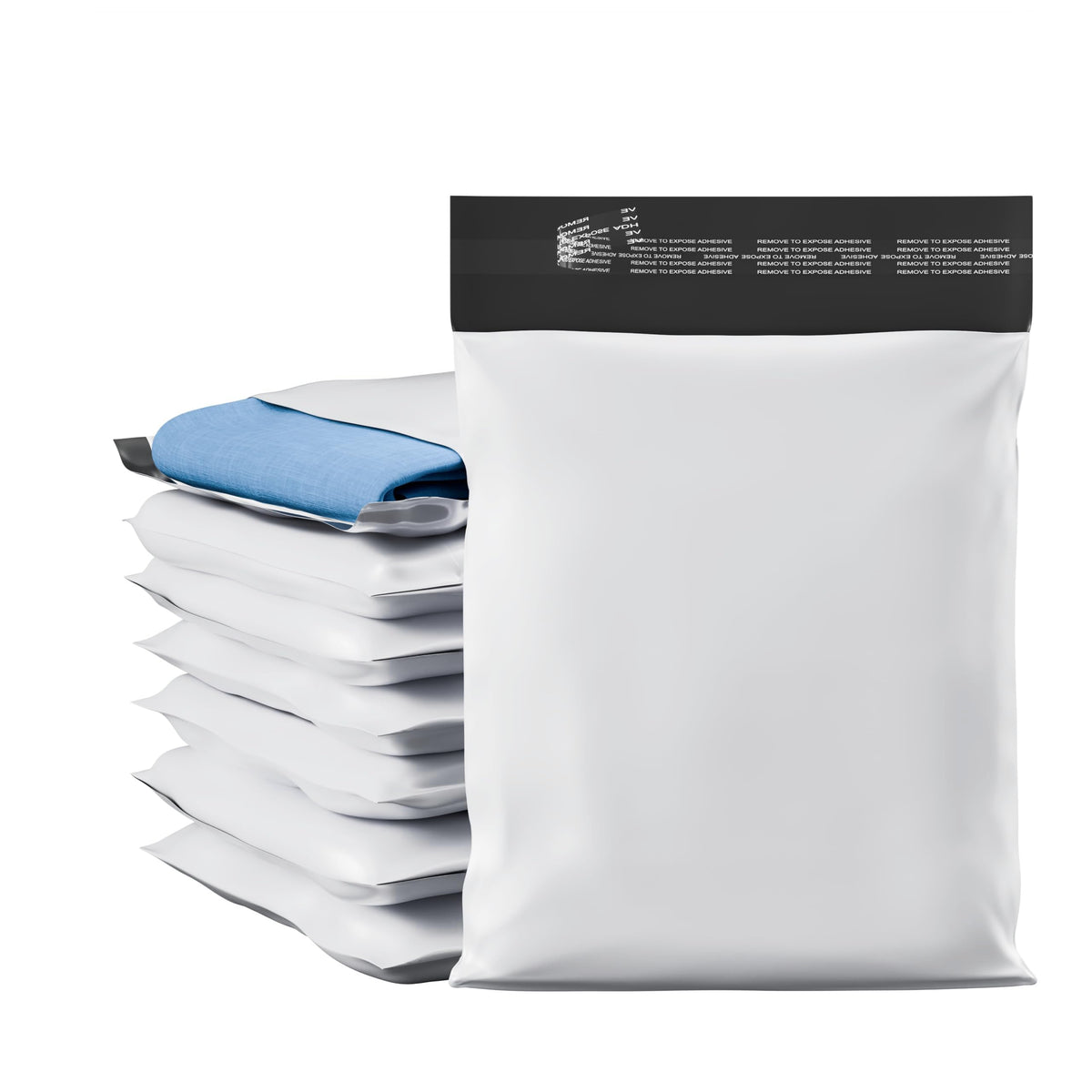 5" x 7" Poly Mailers, 200 Pack, 2.5 Mil, White Self Seal Waterproof, GPI
