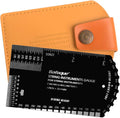 Guitar String Action Gauge Ruler,Fret Rocker with Thick Leather Case