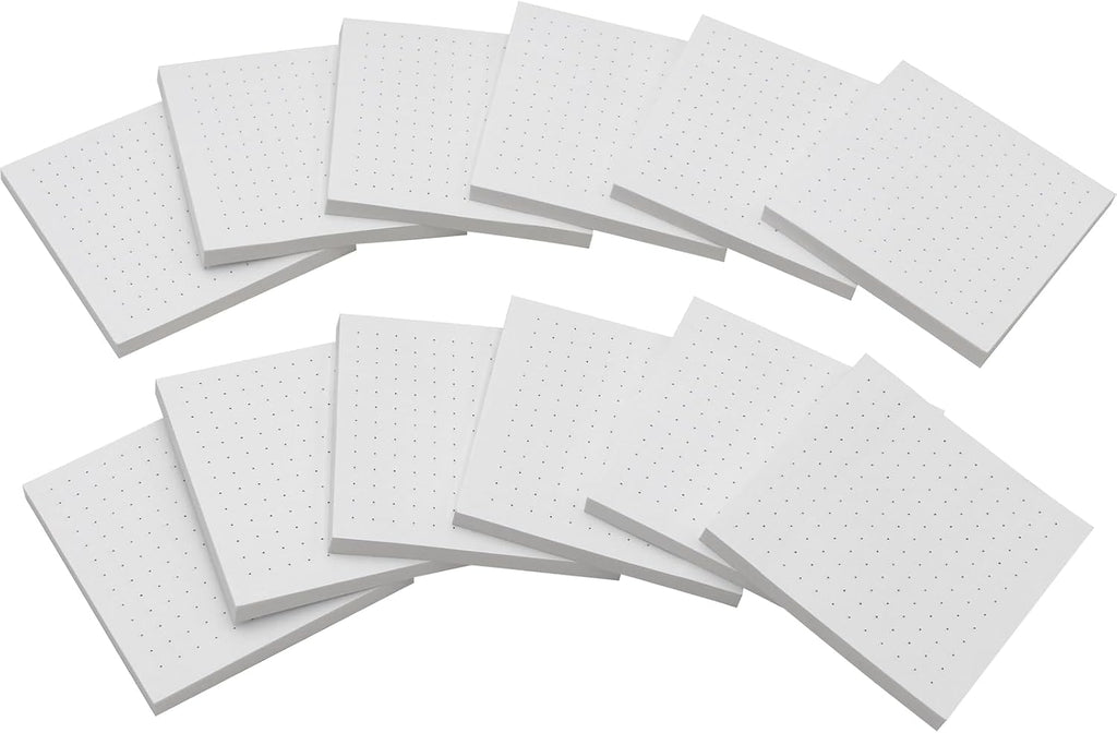 (12 Pad) Dotted Sticky Notes, 3x3 Inch, Dot Grid Self-Stick Notes