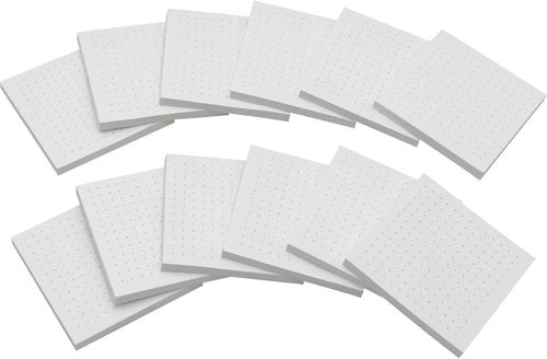 (12 Pad) Dotted Sticky Notes, 3x3 Inch, Dot Grid Self-Stick Notes
