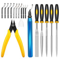 3D Printer Deburring Tool Set with 11pc High Speed Steel Multipurpose Blades Removing