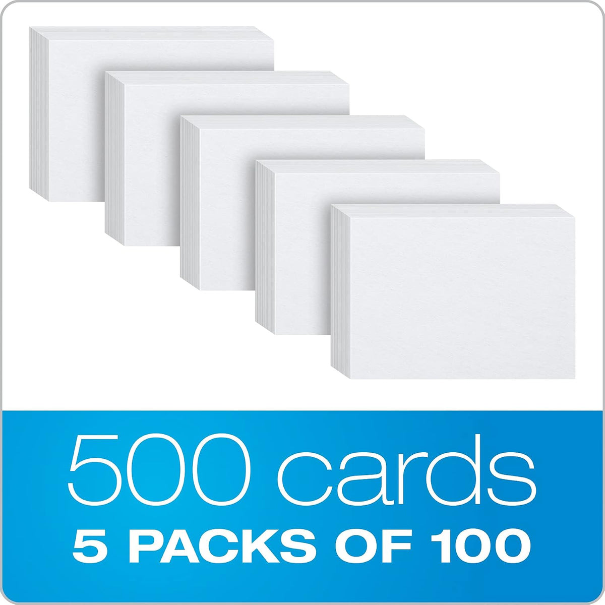 Oxford Index Cards, Index Cards, Blank on Both Sides, White, Cards (40177), 4x6