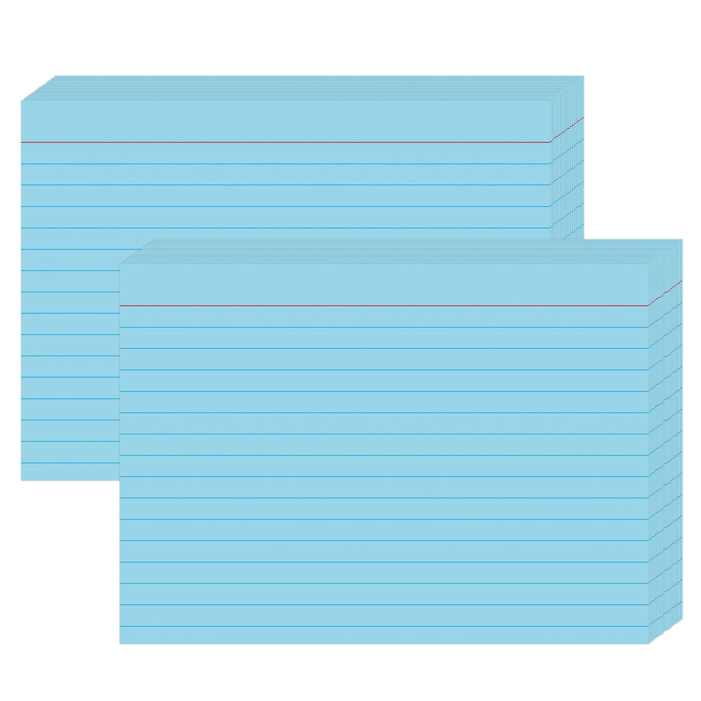 5x7 Index Cards (100 Count), Heavyweight 160gsm Blue Note Cards for Office — College