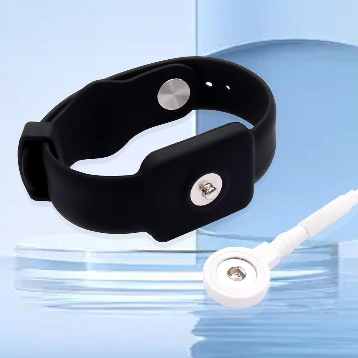 Anti Static Wrist Strap, ESD Grounding Band 9 Inch Adjustable Button Style Conductive