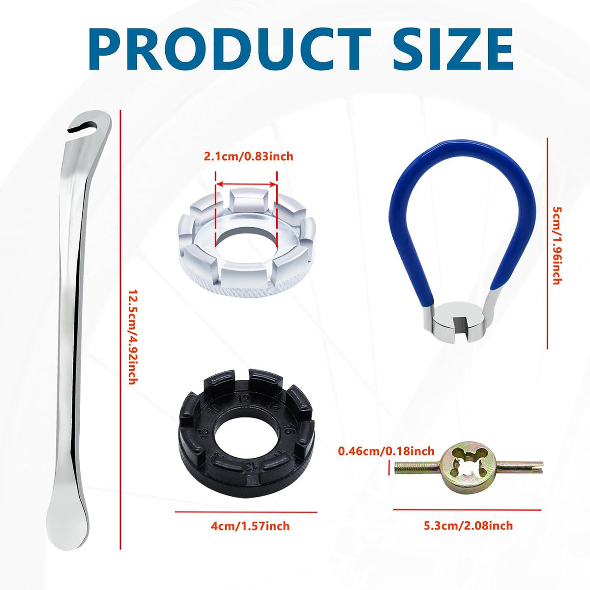 9Pcs Bike Spoke Wrench Tool Kit Bicycle Tire Levers Rim Truing Repair Tools Set Spoke