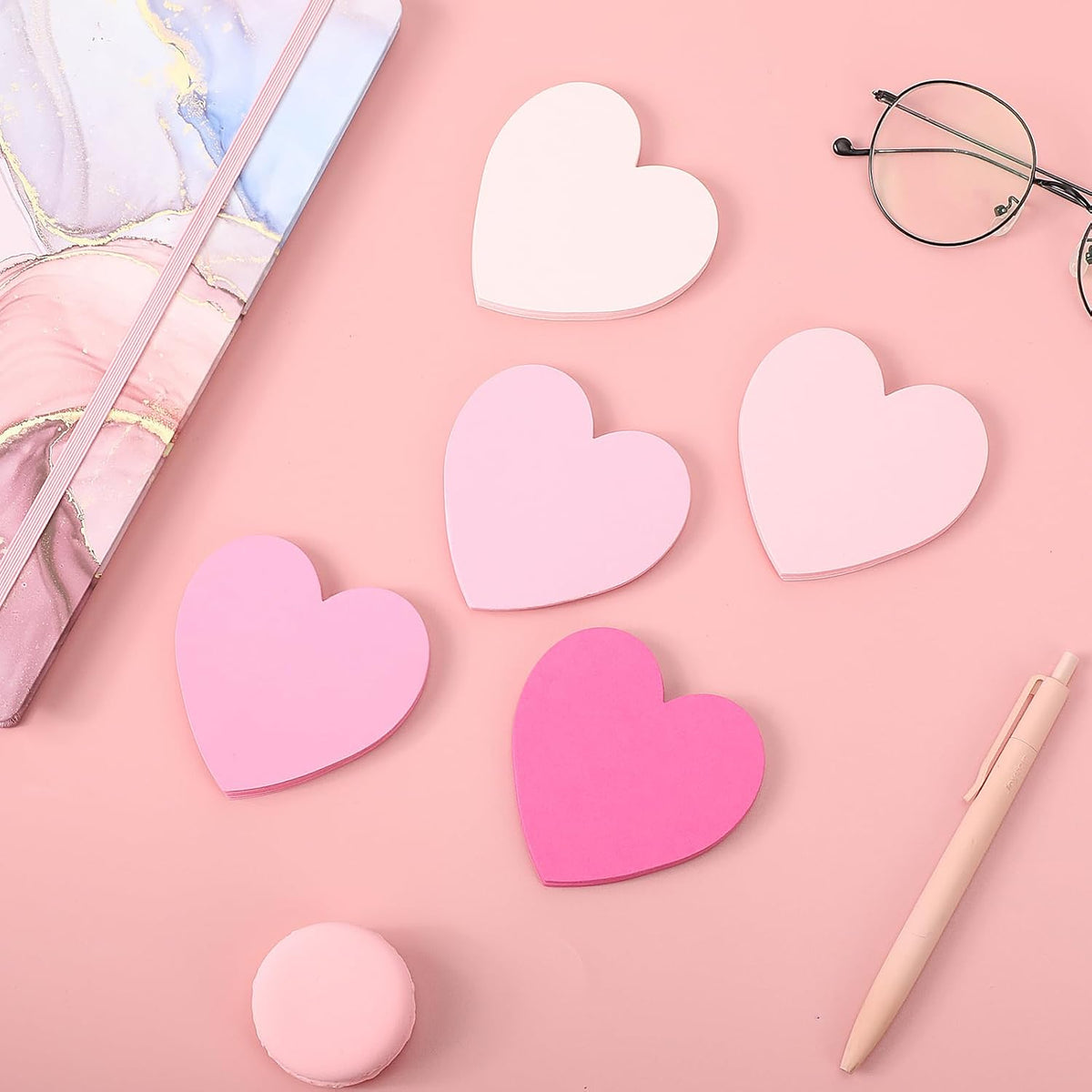 300 Pcs Index Card Heart Shaped Note Cards Blank Index Cards 3x3 Pink Note Cards Colors
