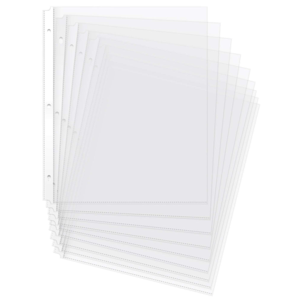 Amazon Basics Durable Clear Sheet Protectors for 3 Ring Binder, 8.5 in x 11 in, 3 holes