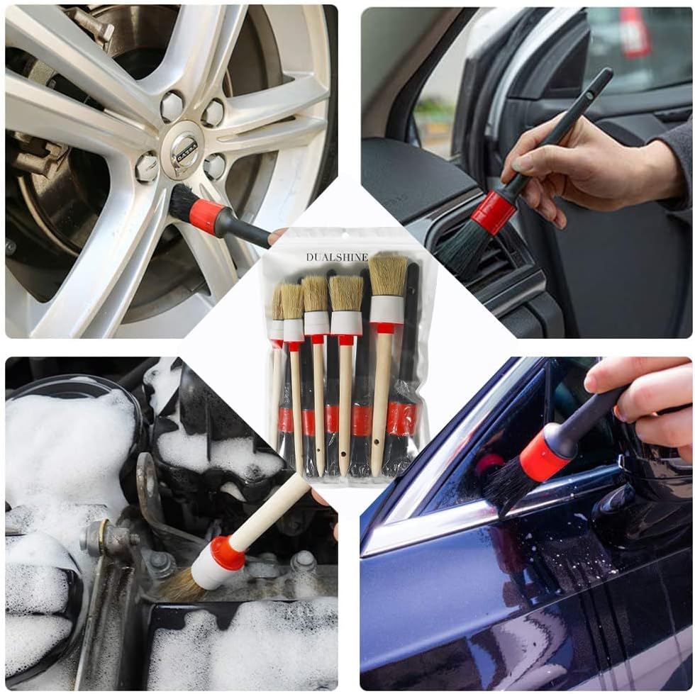 10PCS Car Auto Detailing Brushes Set Interior & Exterior Cleaner