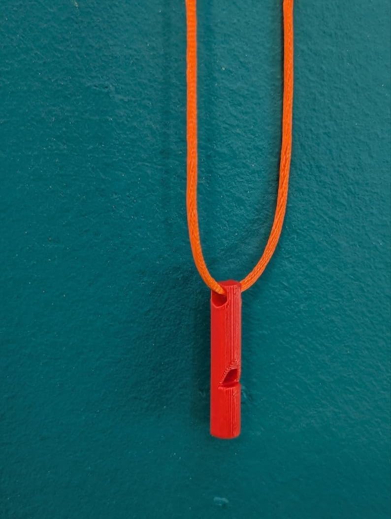 100-Pack 3D Printed Emergency Survival Whistles - 120dB Pealess Safety Whistle with
