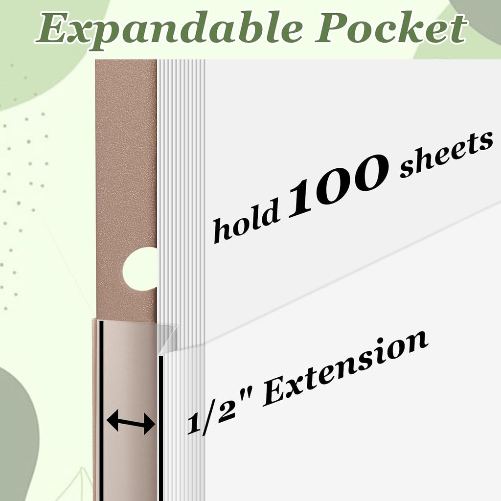 Chuangdi 12 Pack 6 Tab Expanding Binder Dividers with Pockets, Morandi