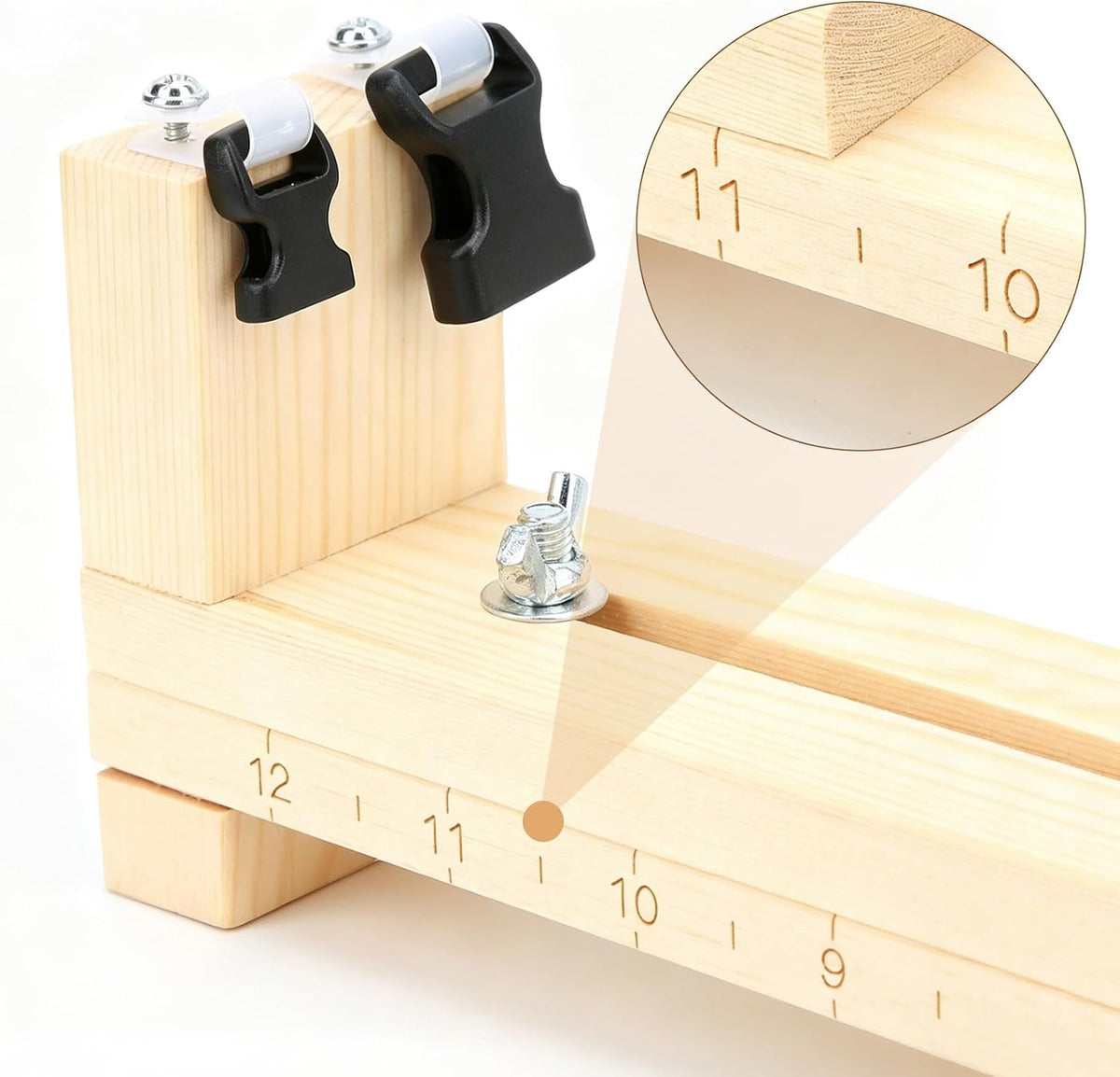 CYSFETENA Wood Bracelet Jig, Adjustable Length Wooden Paracord Jig Bracelet Maker DIY