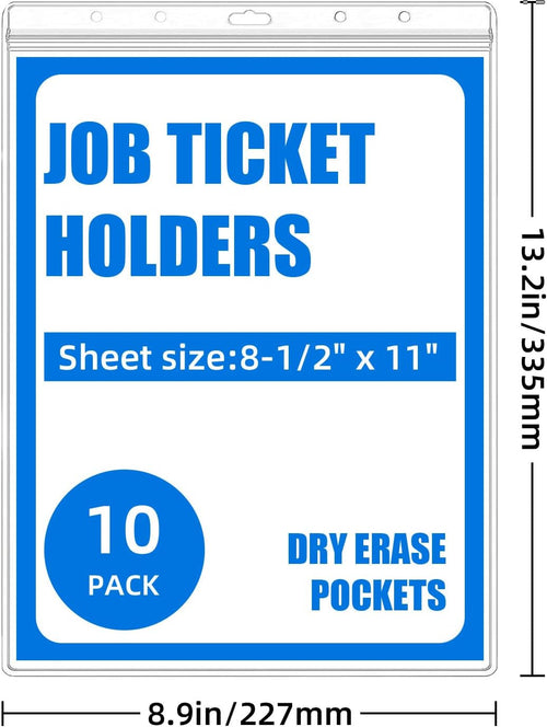 10 Pack Sheet Protectors, 8.5" x 11" Waterproof Resealable Zip Paper Page Protectors