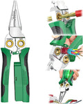 Wire Strippers Twister with Electricity Measurement Function 8in1 Wire Stripping Pliers