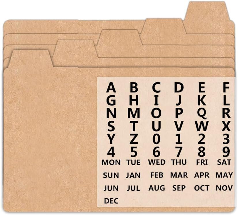 Index Card Box Dividers 4x6,Index Card Guide Set with Number Alphabet Weekly Monthly