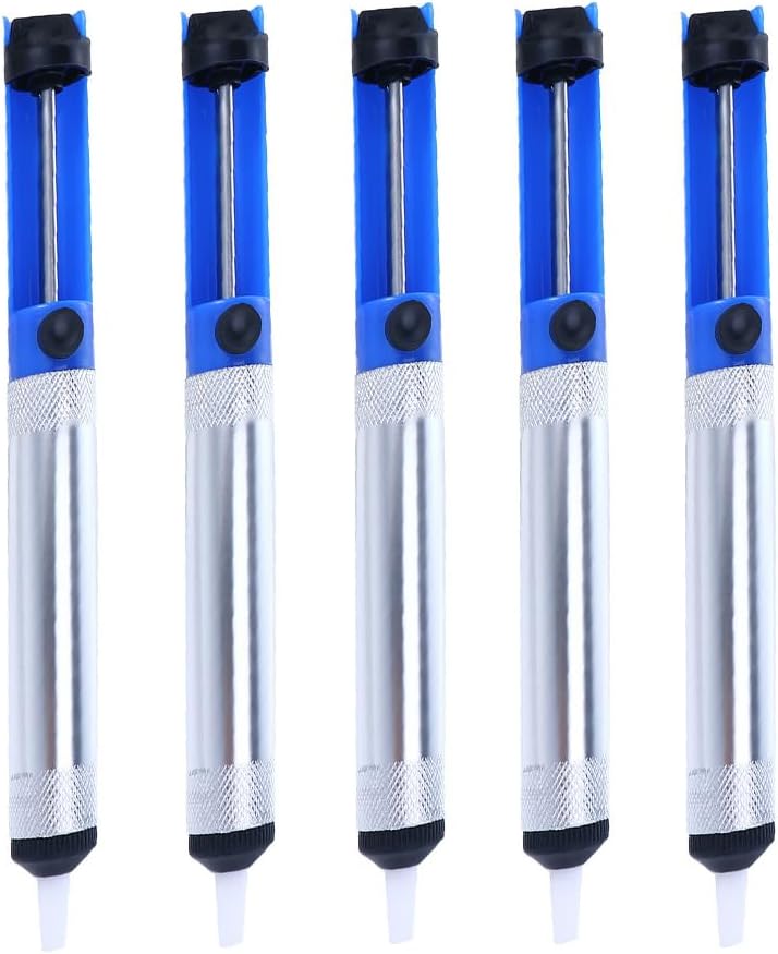 Leadigol 5PCS Desoldering Pump,Aluminum Metal Desoldering Pump Suction Tin Soldering