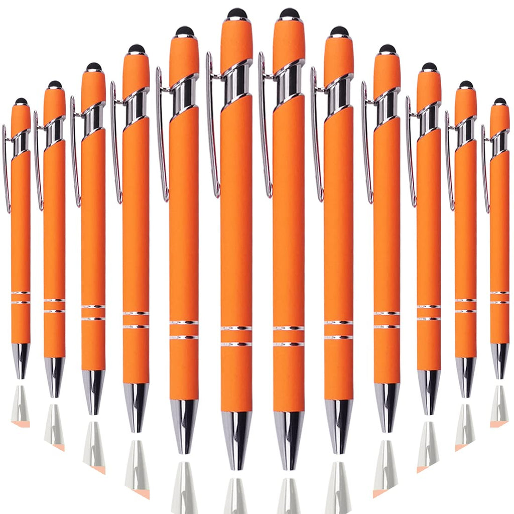 Oddmoal Ballpoint Pen with Stylus Tip, Soft Touch Click Metal Pen, 1.0mm Medium Point