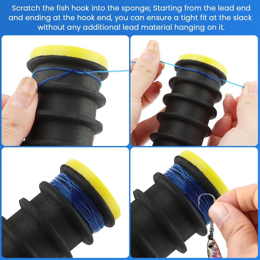 3 Pcs Fishing Line Storage Organizer, 12-Slot Fish Leader Holder