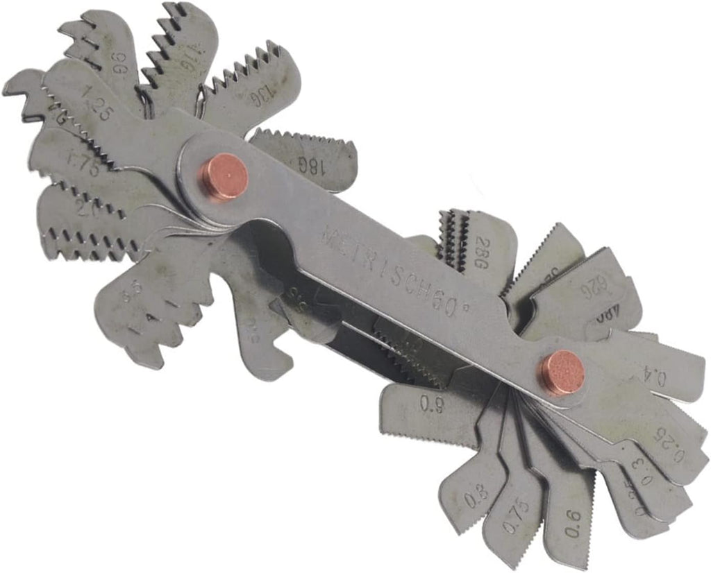 Thread Gauge Standard And Metric, 51/52Pcs Metric+ imperial (52pc) Stainless Steel Thread