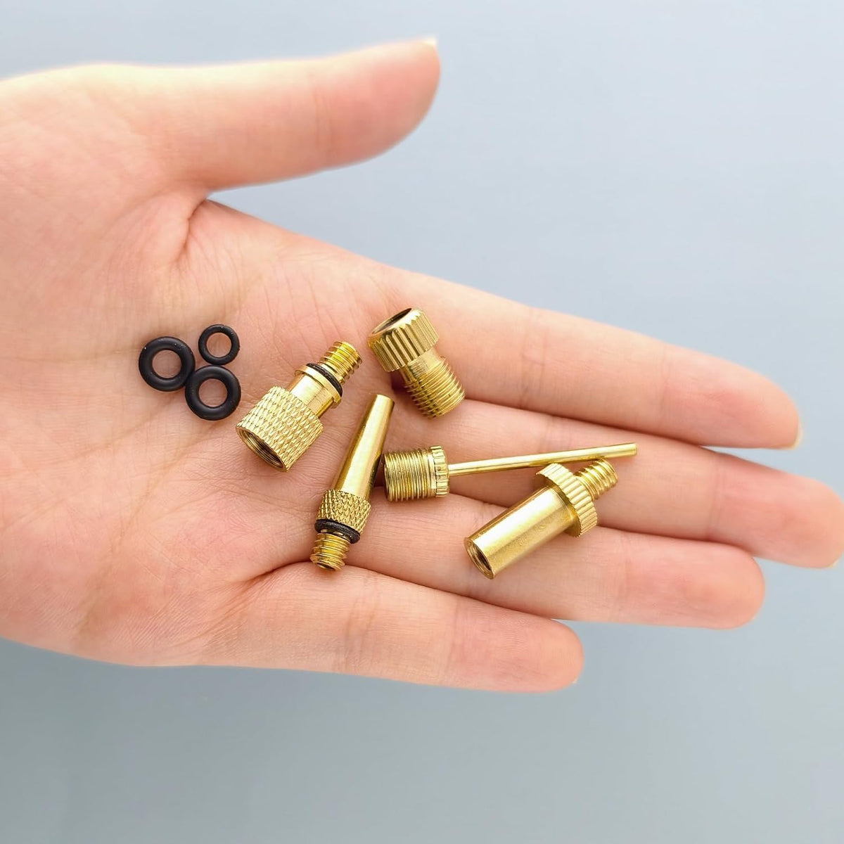 32 PCS Brass Ball Pump Needle Valve Adapter Set Bike Tire Pump Accessories for Gym