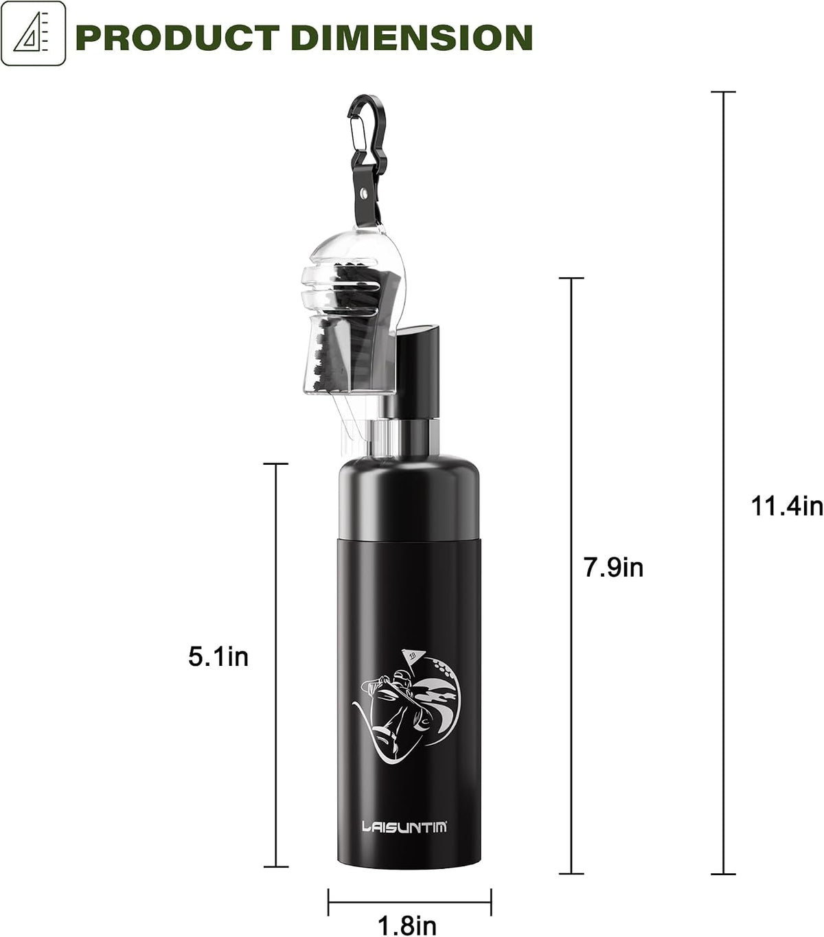 2-in-1 Golf Club Brush with Water Spray & Built-in Golf Ball Marker - Portable Groove