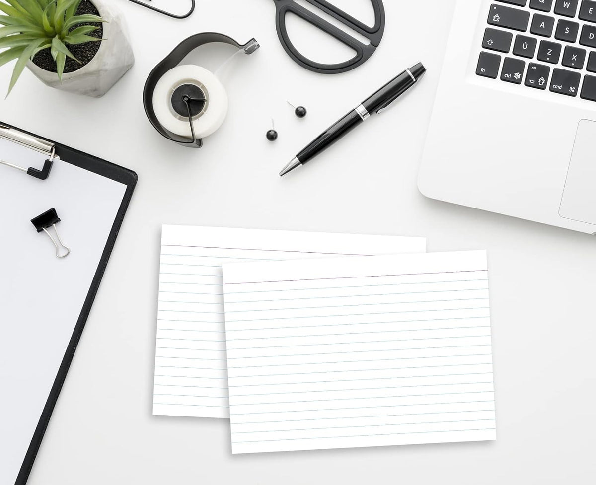 Home Advantage Double Sided Ruled White Index Cards, File Lined Note Cards (5-x-7)