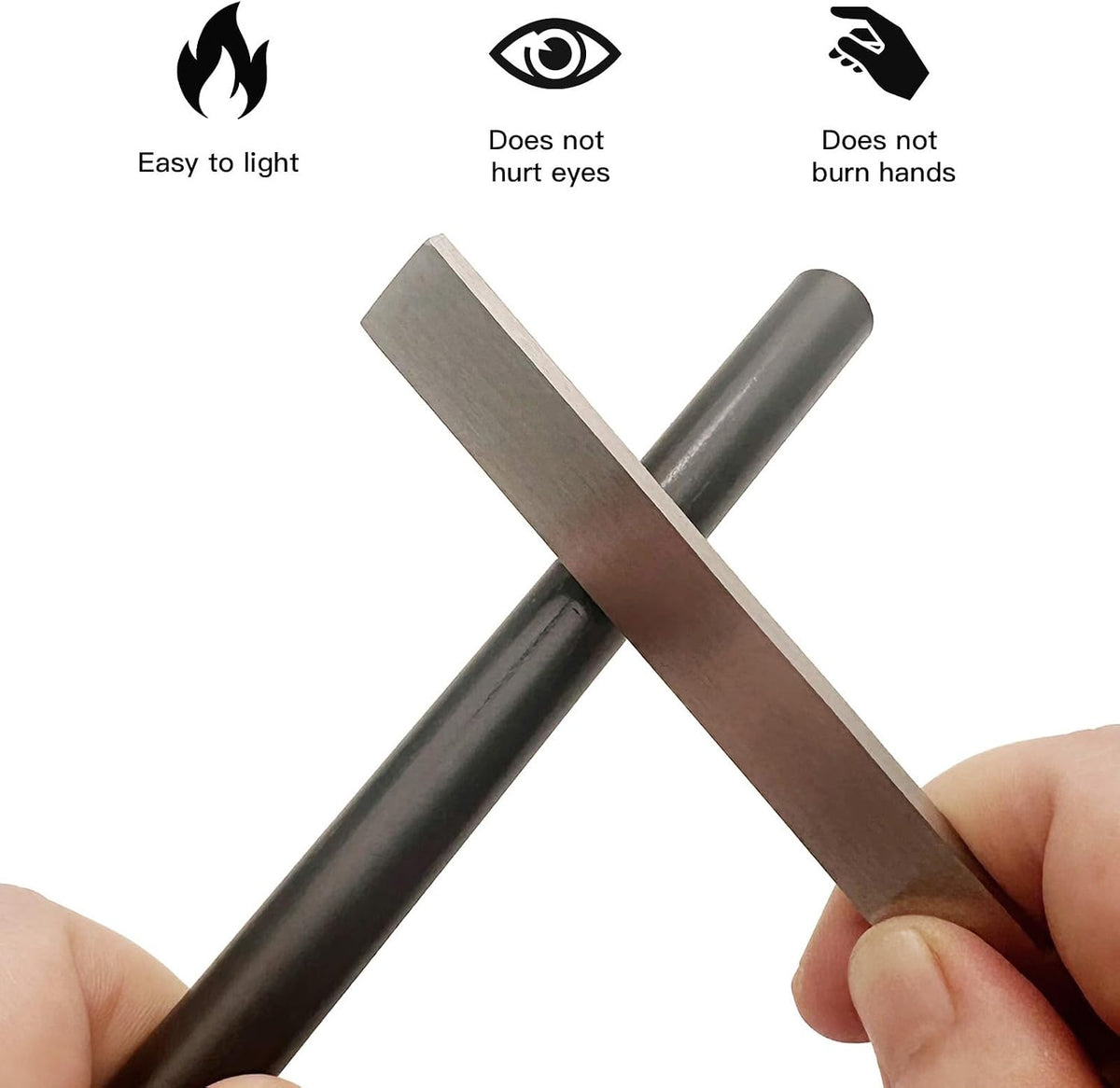 6PCS 3.94" Ferro Rod Striker Scraper Stainless Steel Light Fire Striker for Ferro Rod
