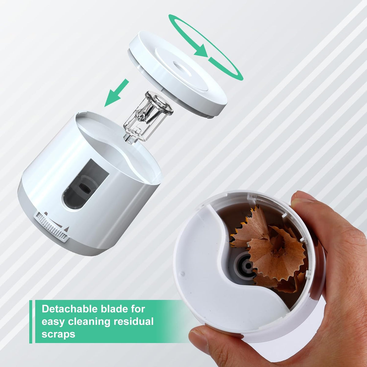 Bocyteopr Automatic Electric Pencil Sharpener, USB & Battery Operated