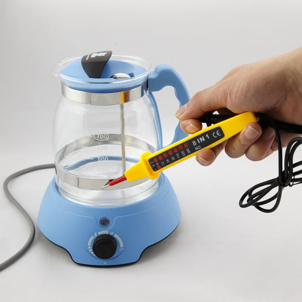 Portable Voltage Tester Tools with LED Lights, AC/DC Voltage Detector Pen