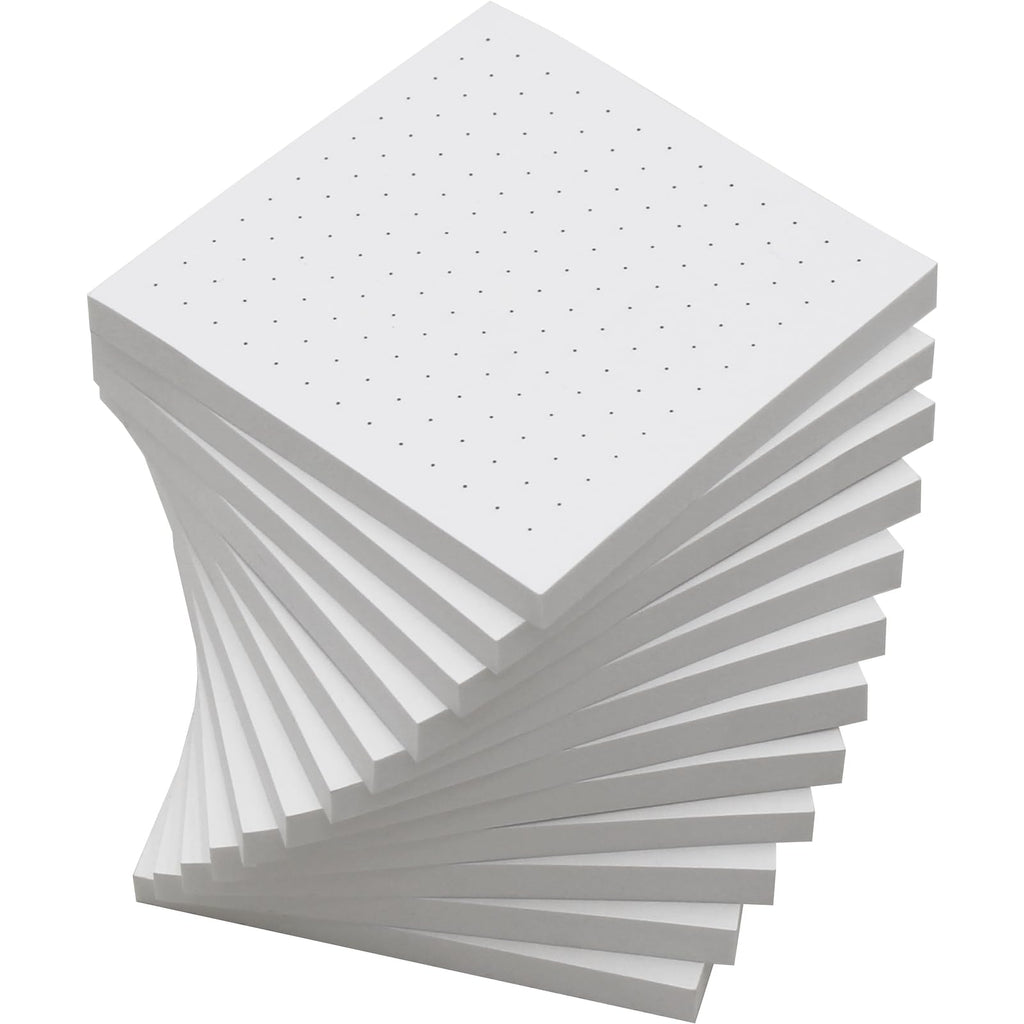 (12 Pad) Dotted Sticky Notes, 3x3 Inch, Dot Grid Self-Stick Notes