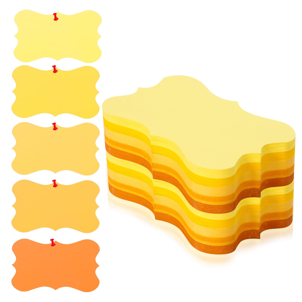 150 Pack Colored Scalloped Index Cards 3x5 Inch Blank Decorative Notecards