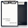 Small Aluminum Clipboard Metal A5 Memo Clip Boards w/Hangable Pen Holder
