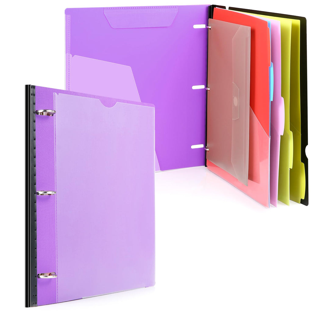 WOT I Telescoping Project Organizer, 1 Inch 3 Ring Binder, Black