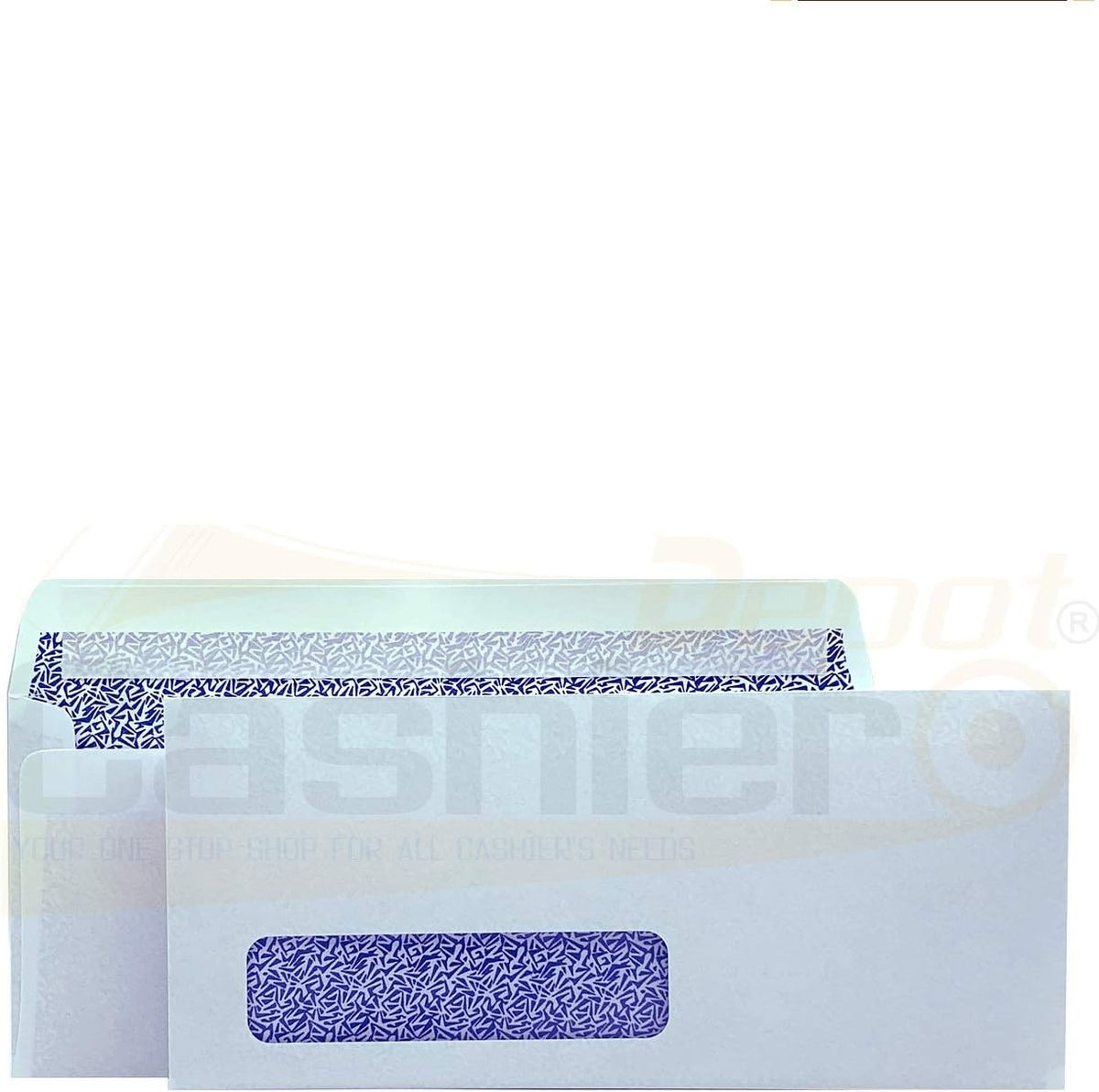 100 Cashier Depot - #10 Business Envelopes with Left Window, 4 1/8 x 9 1/2 Inches