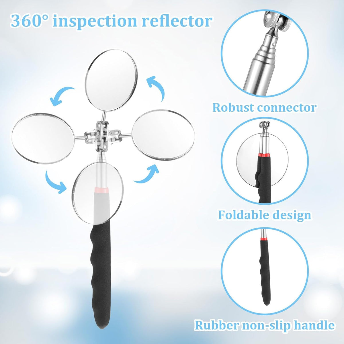 6 Pcs Telescoping Inspection Mirror Set