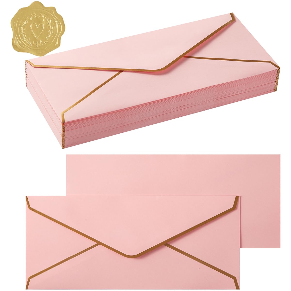 50 Pack #10 Business Envelopes, Light Blue, 4 1/8 x 9 1/2 Inches