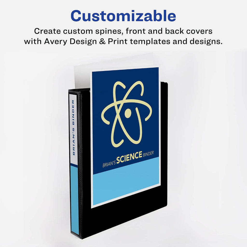 Avery® Heavy-Duty View 3 Ring Binder, 1.5", 1 Navy Blue Binder