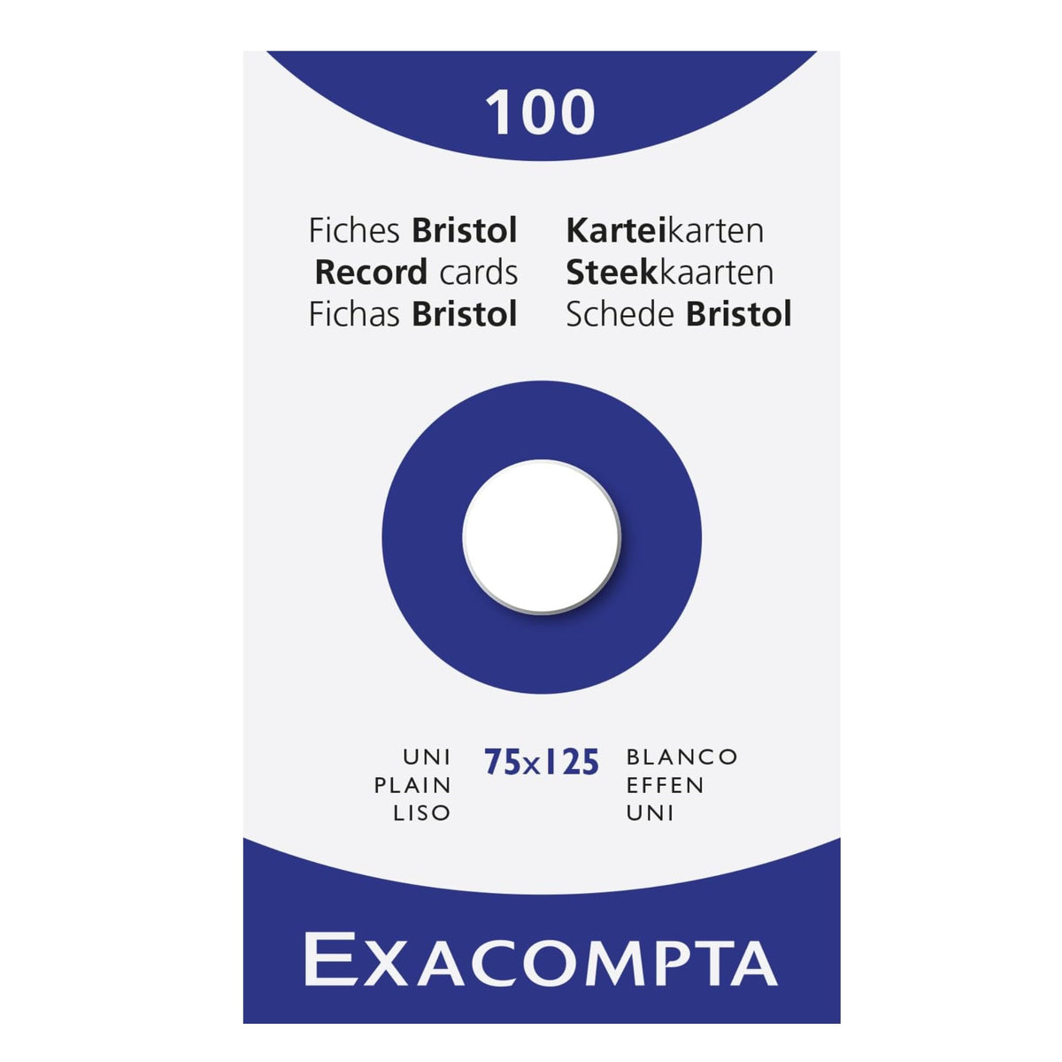 Exacompta Index Cards 3X5 Inch 100Pk