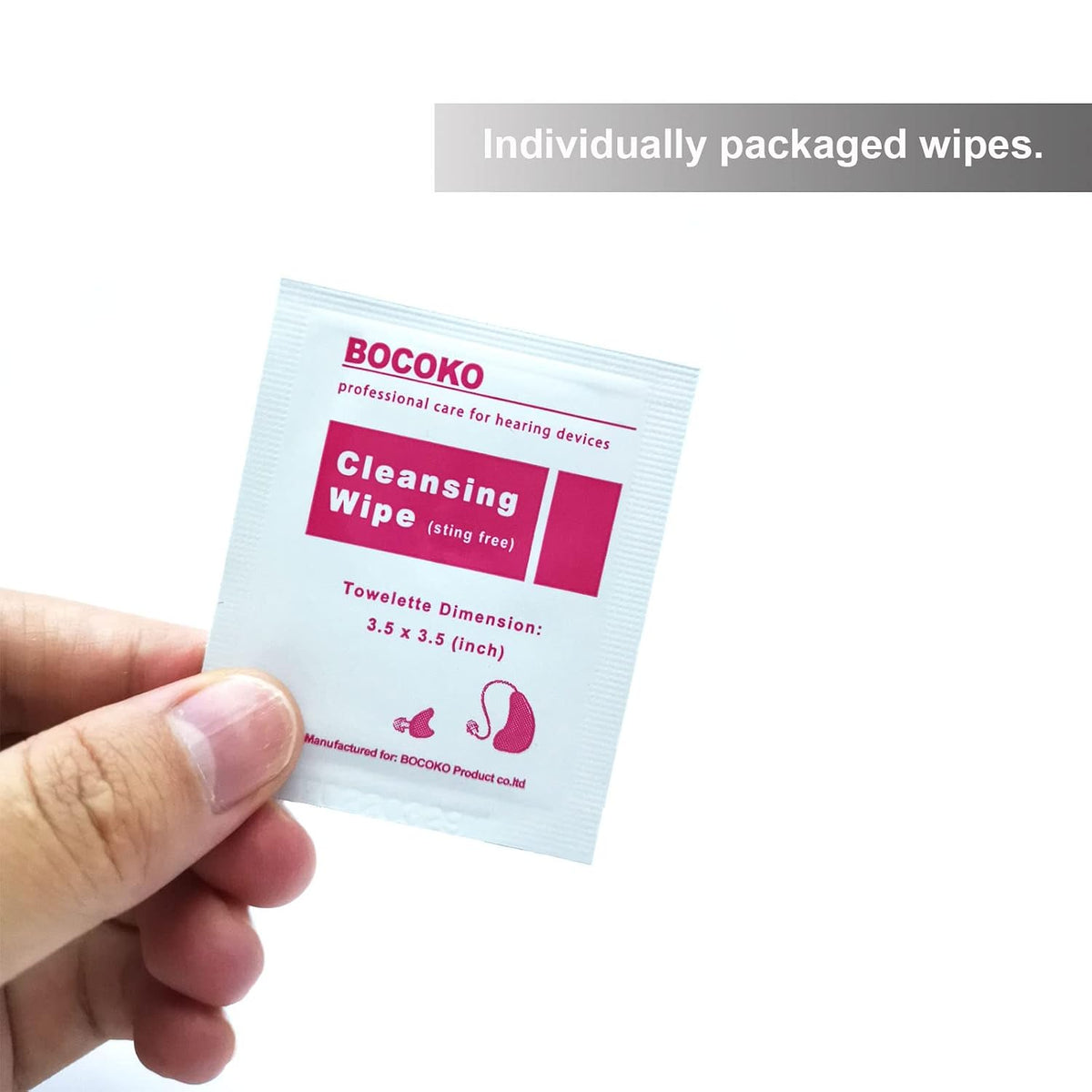 120 Count Hearing Aid Wipes Individually Packaged Cleaning Towelette with Cleaning Tools