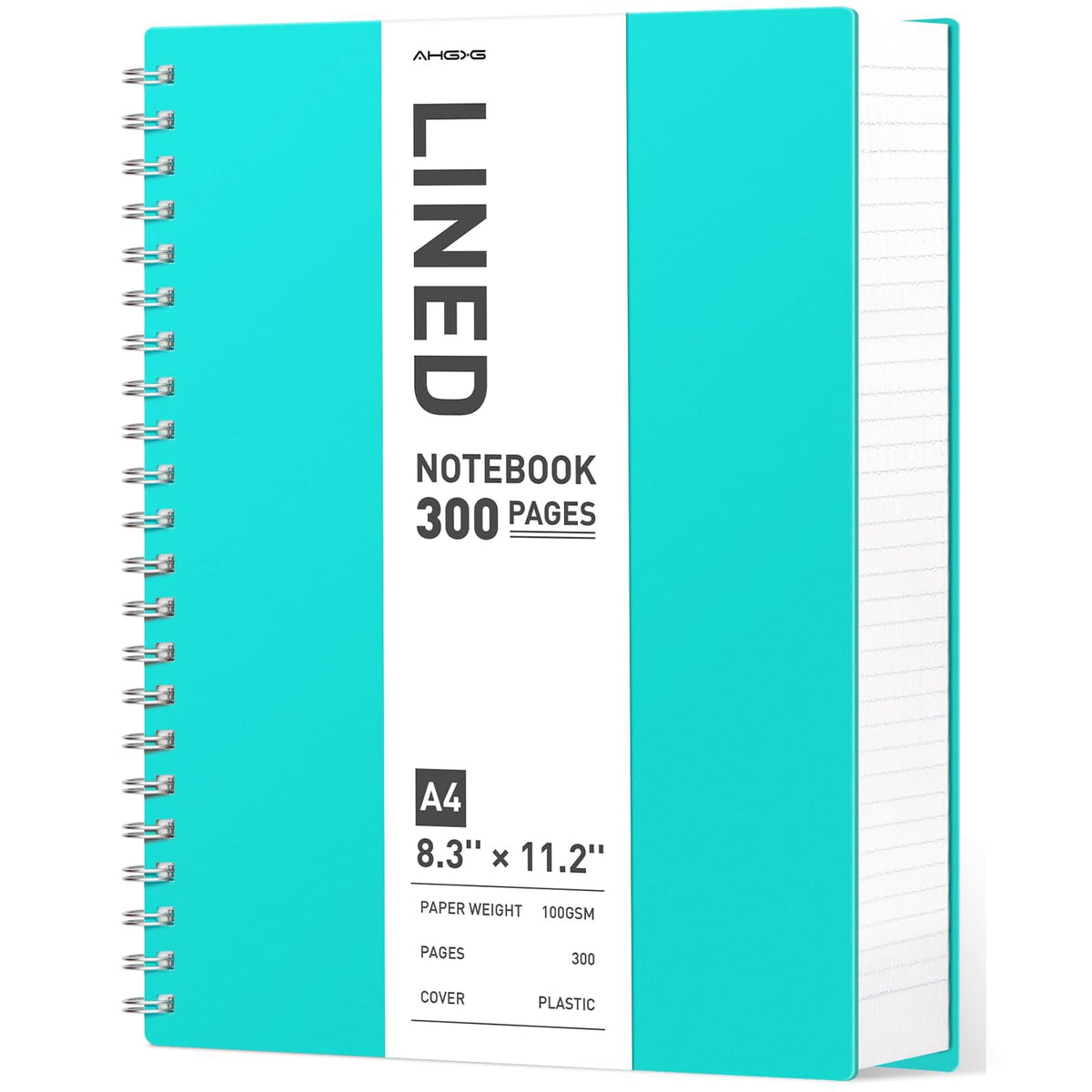 AHGXG Lined Journal Notebook, 300 Pages, A4 (8.5" x 11")
