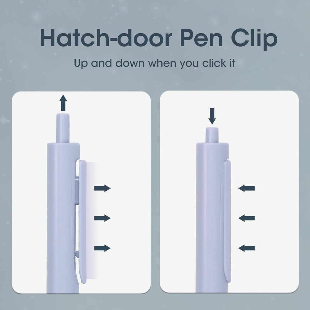 WRITECH Retractable Gel Pens 0.5mm: Fine Point Morandi Ink Color 8ct