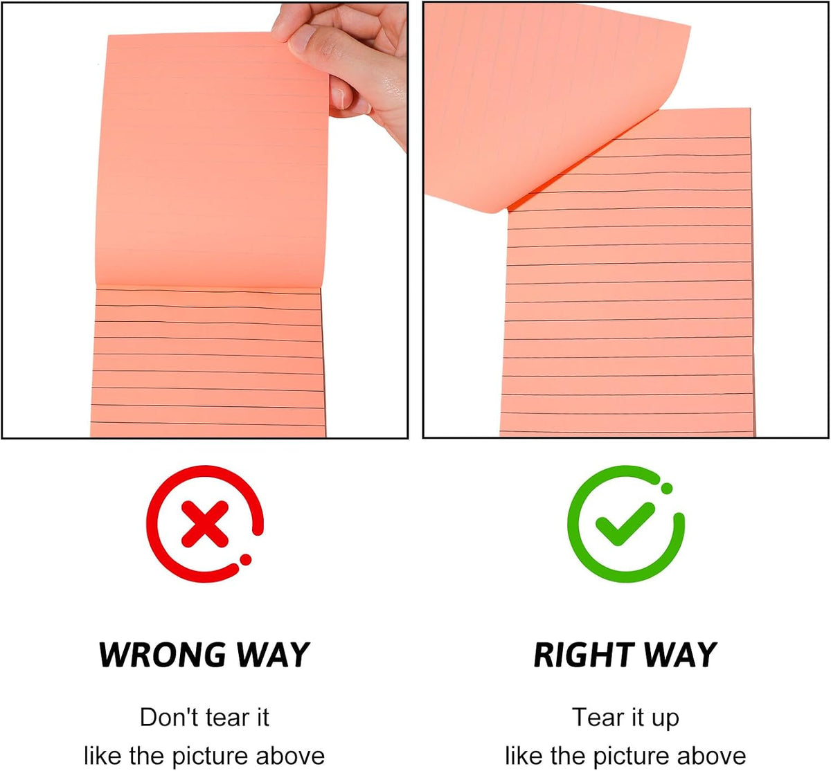 18 Pack Lined Sticky Notes 4x6 & 3x3 Note Pad for Office, School, Meeting