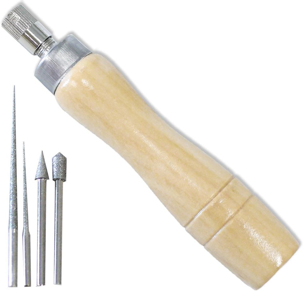 5-Piece Toolkit | Bead Reamer & Sanding Set | Wooden Handle | 4 Multi-Functional