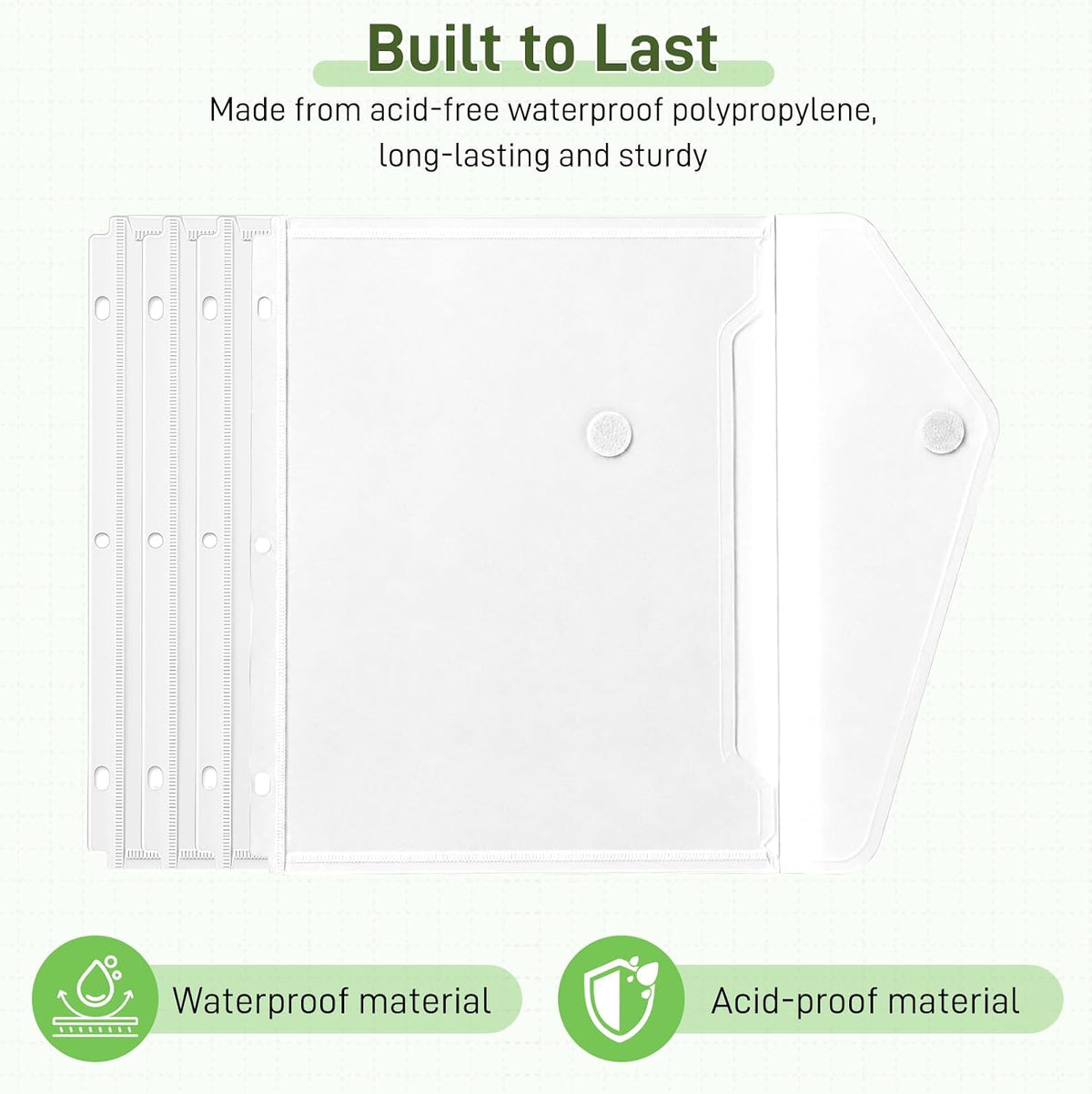 30 Pcak Binder Folders with Staggered Closures, Letter Size