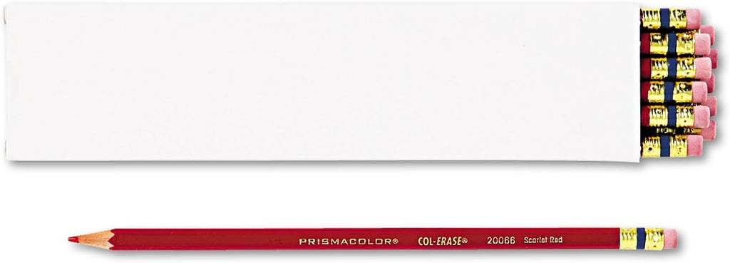 Sanford Prismacolor Col-Erase Pencil with Eraser, Green Lead, Green Barrel
